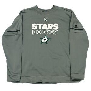 Men's Adidas NHL Dallas Stars Gray Performance Sweatshirt Size Extra Large‎